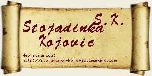 Stojadinka Kojović vizit kartica